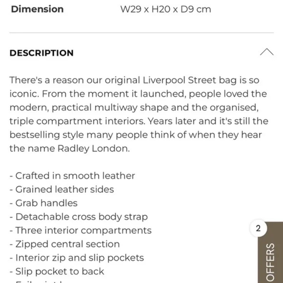 Radley London Liverpool Street Leather Crossbody Bag NWT - Picture 9 of 17